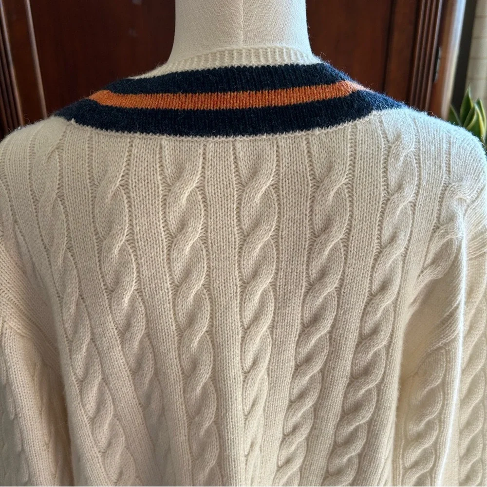 Polo Ralph Lauren Cricket Wool Alpaca Cashmere V-Neck Sweater Mens XL - Picture 7 of 16